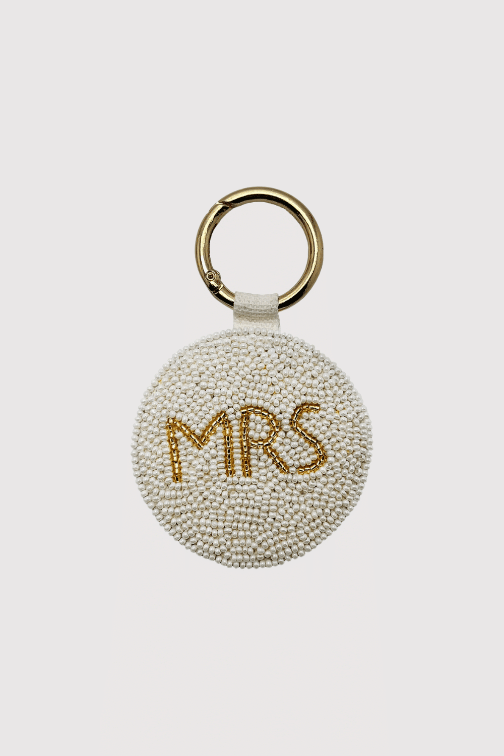 Gold Mrs Beaded Keychain