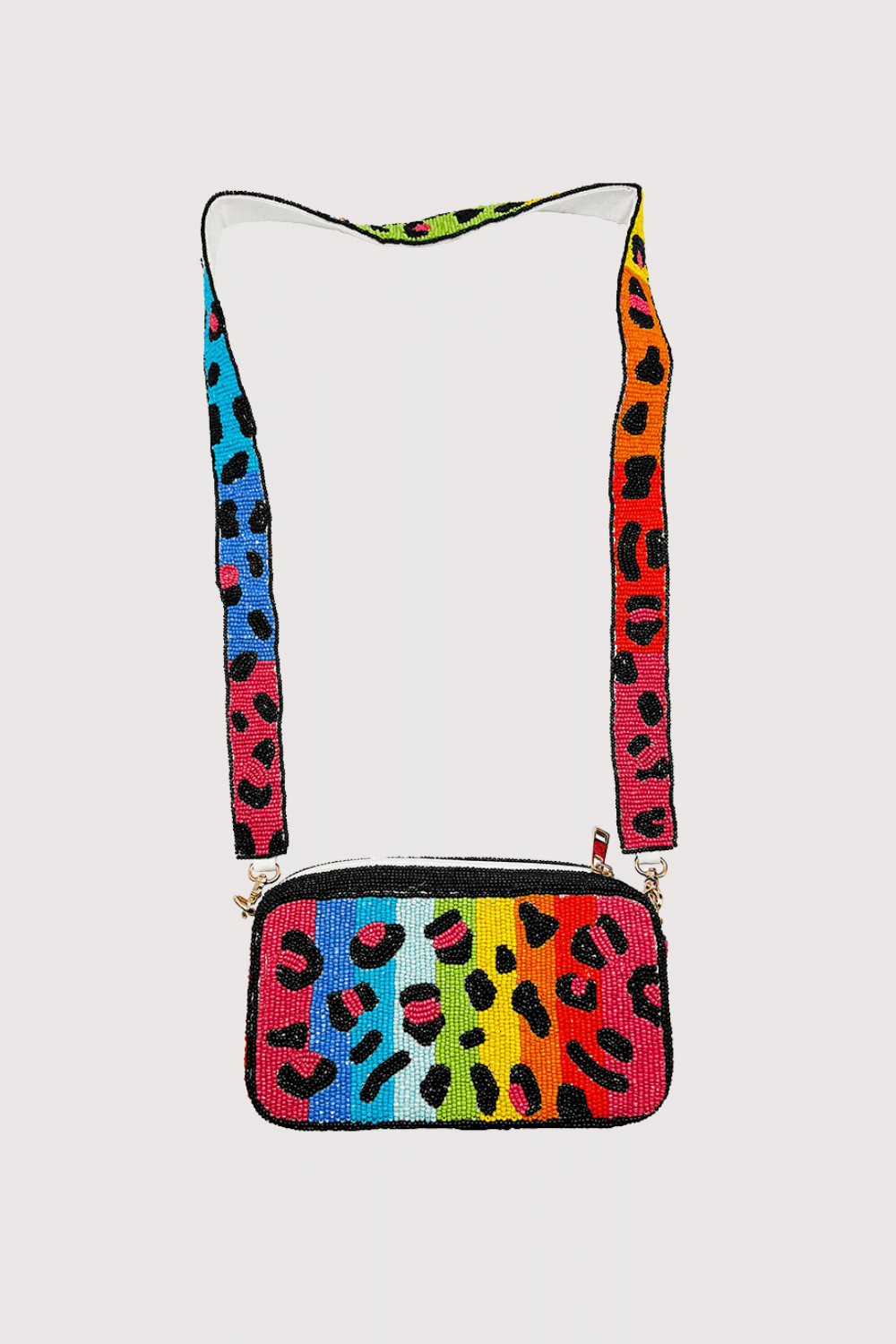Multi Color Animal Print Camera Bag