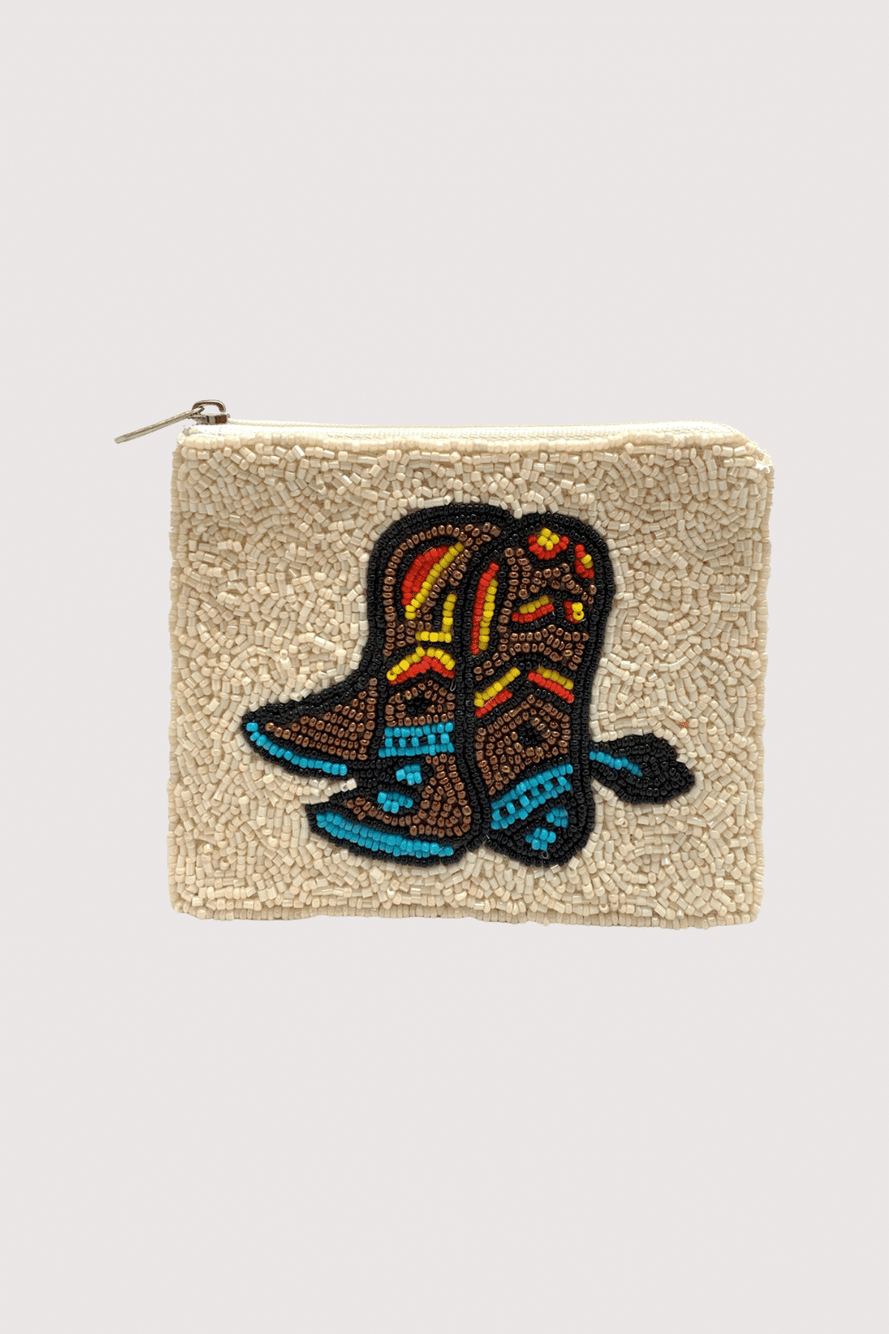 Cowboy Boot Beaded Pouch