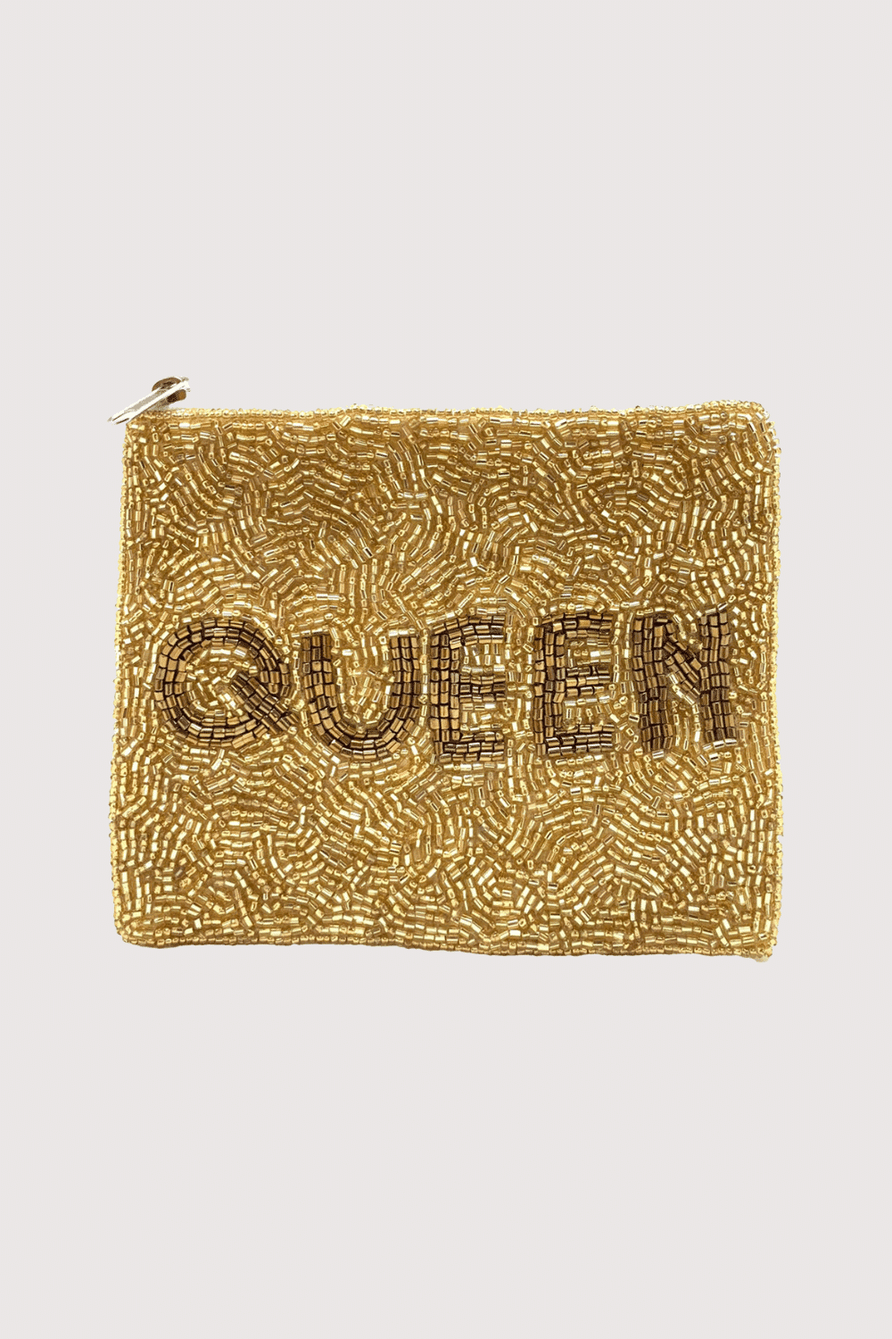 Golden Queen Beaded Coin Pouch
