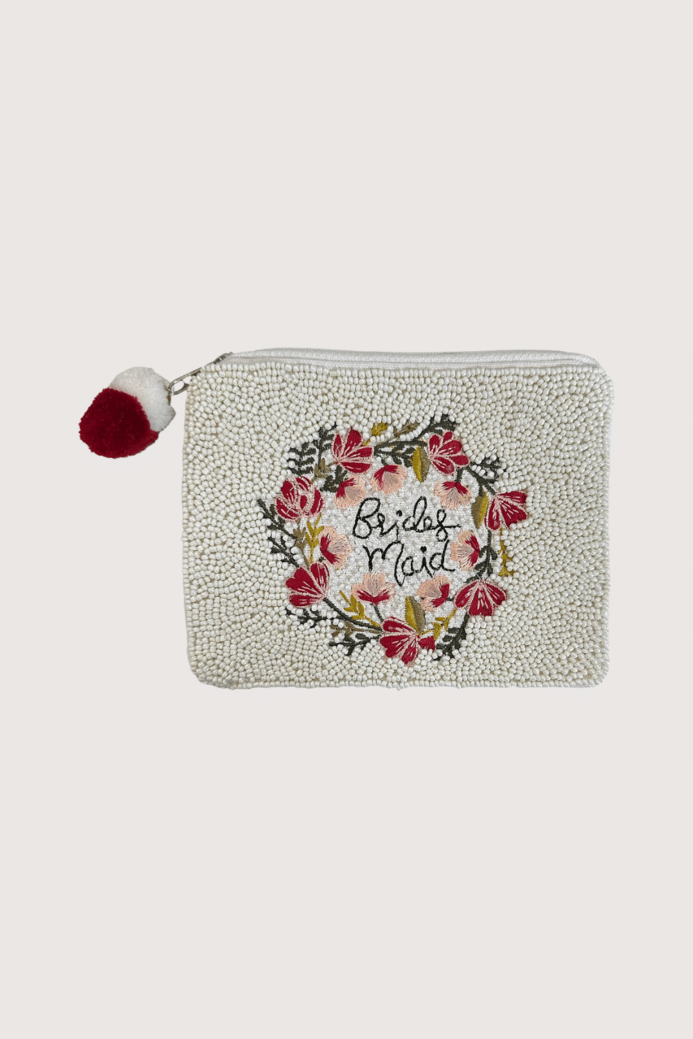 Brides Maid Floral Beaded Pouch
