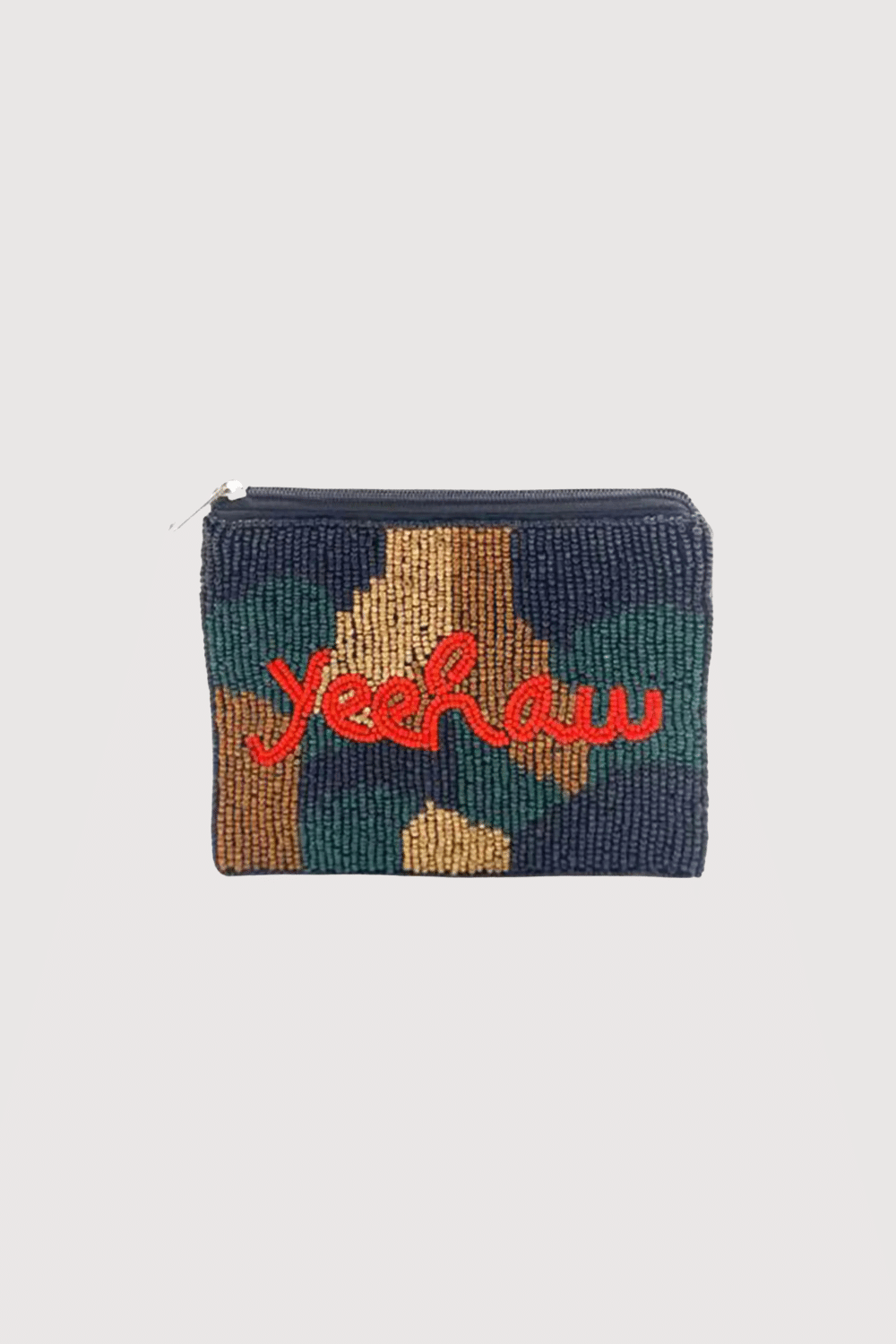 Camouflage Yeehaw Beaded Pouch
