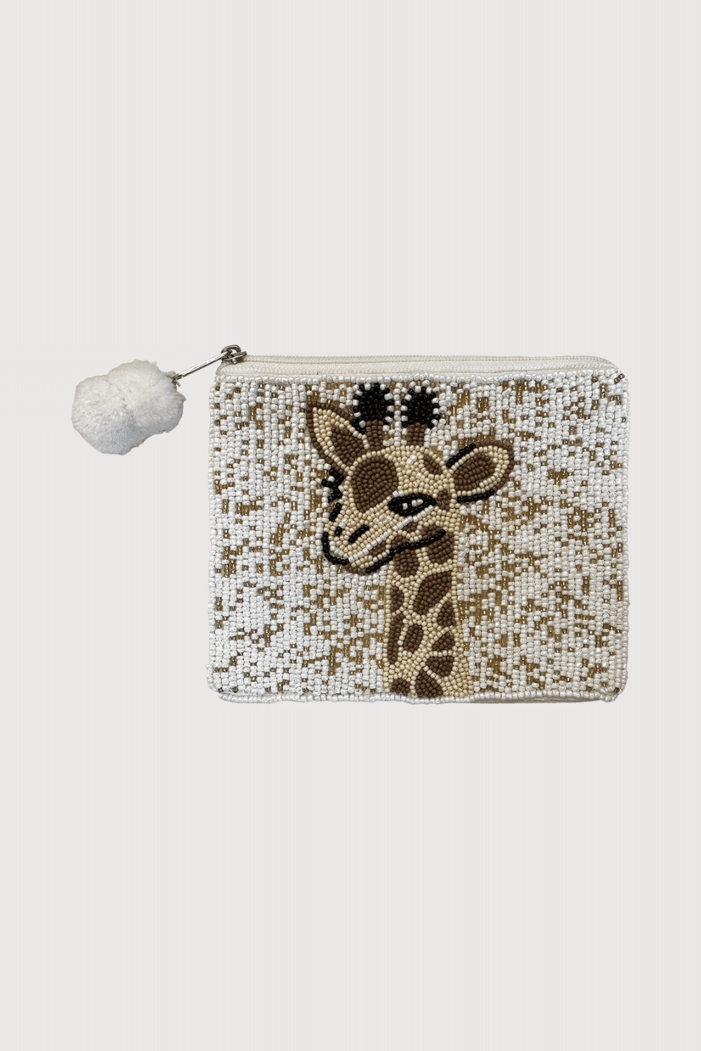 Giraffe Beaded Pouch
