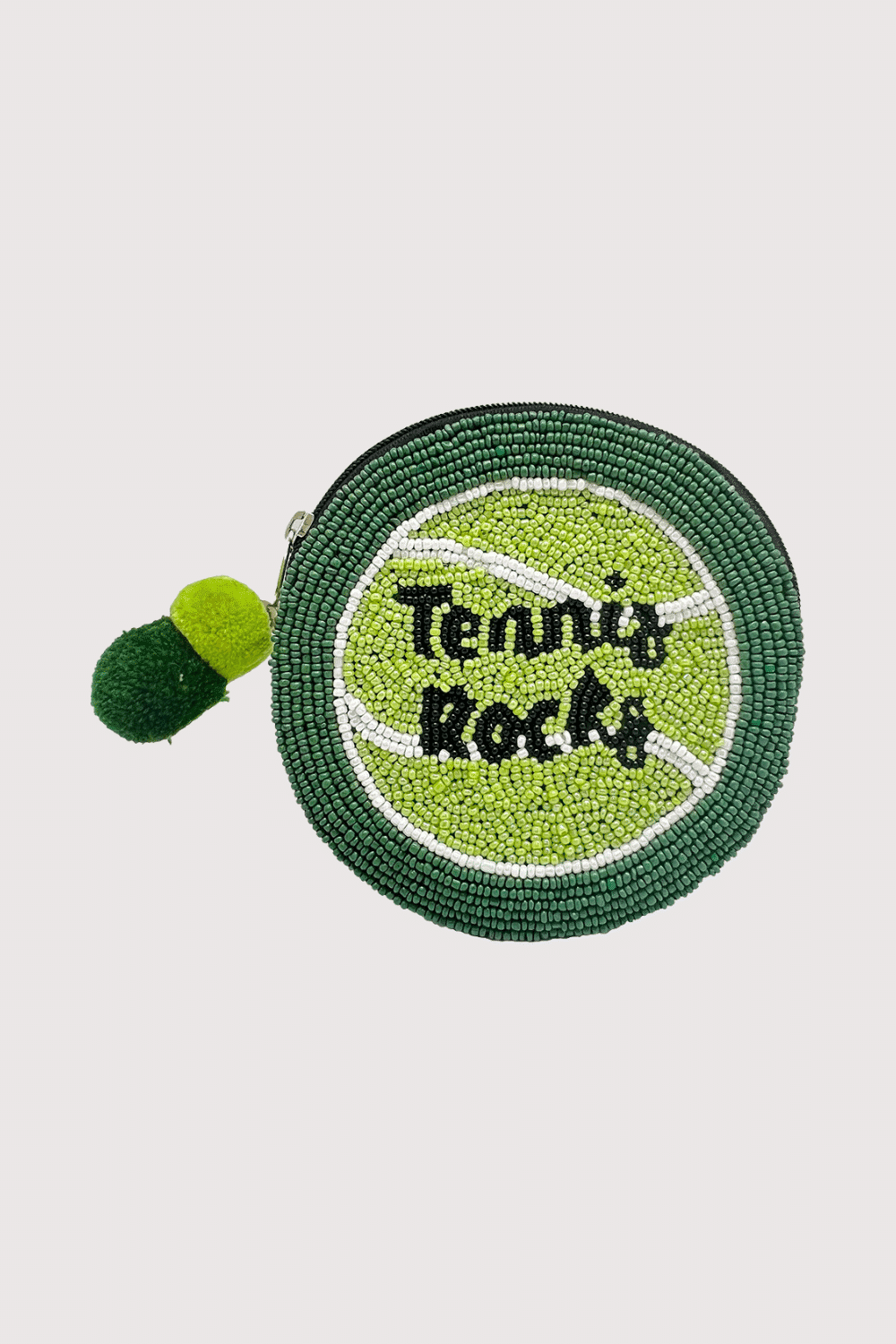 Tennis Rocks Beaded Coin Pouch