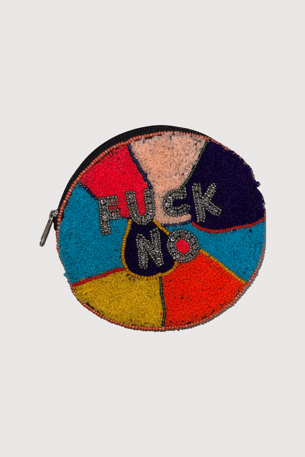 Fuck No Beaded Coin Pouch