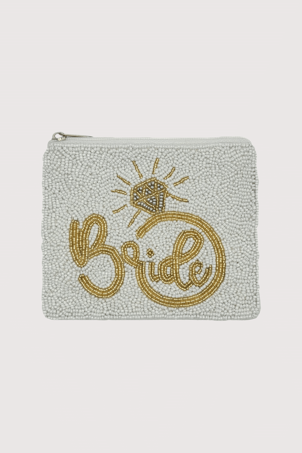 Bride Gold Ring Beaded Pouch
