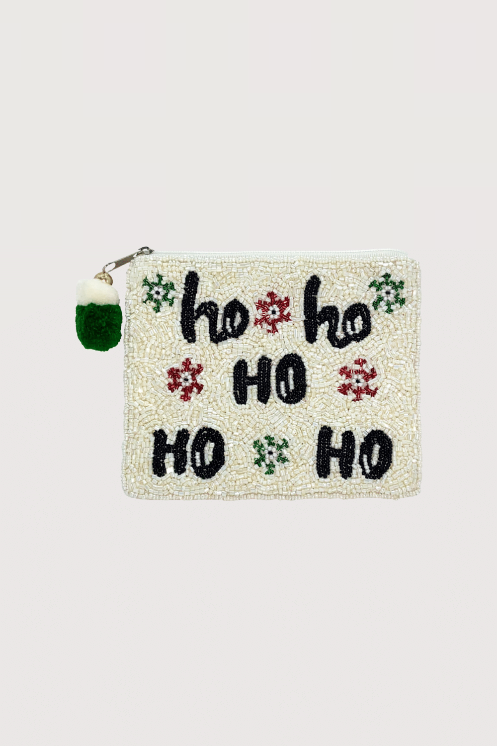 Ho Ho Ho Beaded Pouch