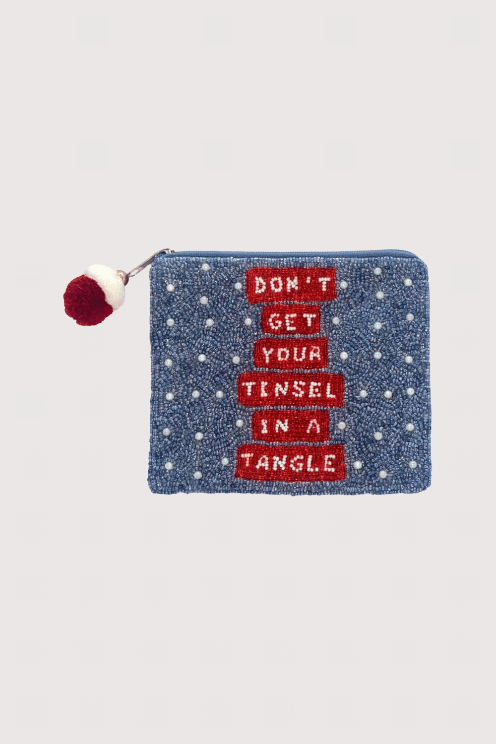 Dont Get Your Tinsel In A Tangle Beaded Pouch