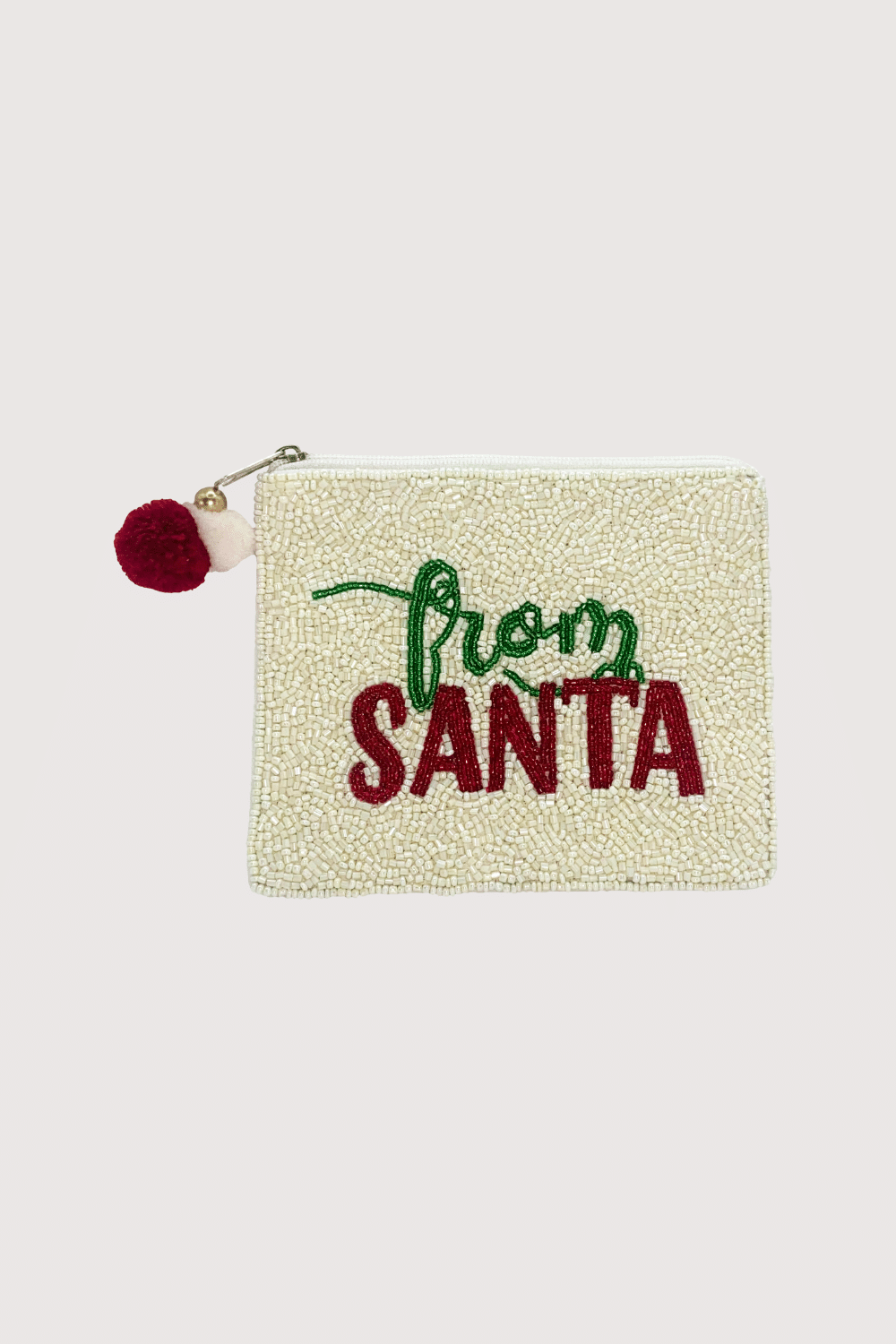 From Santa Beaded Pouch