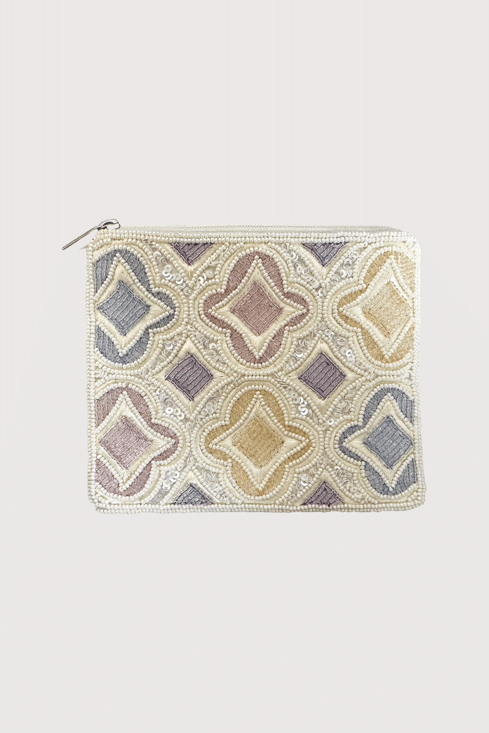 Mosaic Pastel Beaded Pouch