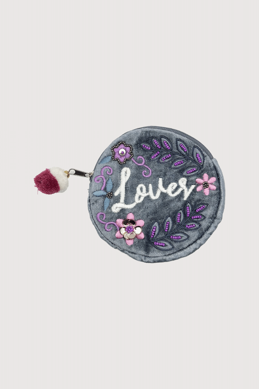 Lover Velvet Beaded Pouch