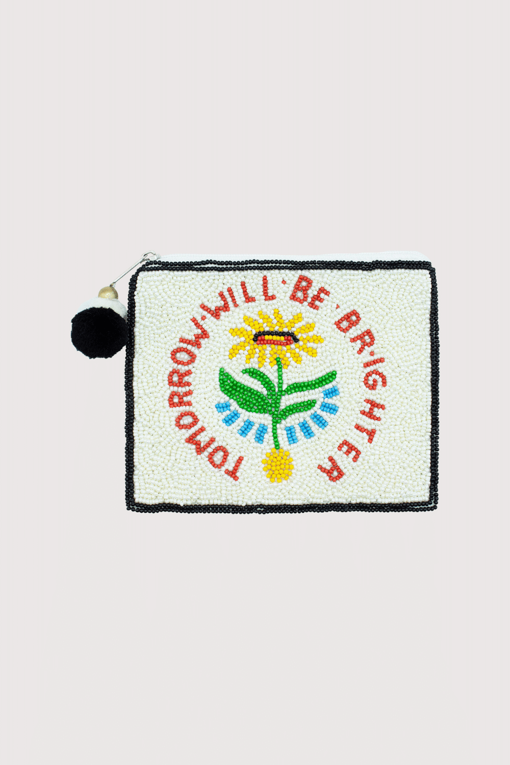 Tomorrow Will Be Brighter Beaded Pouch