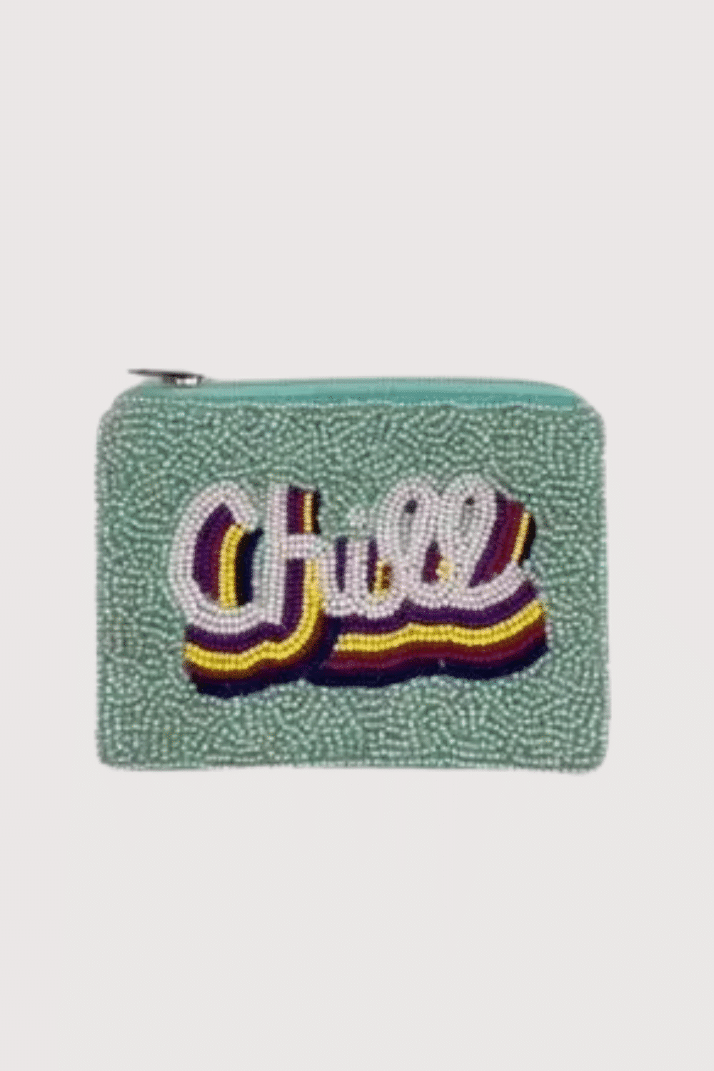 Mint Chill Beaded Mini Pouch