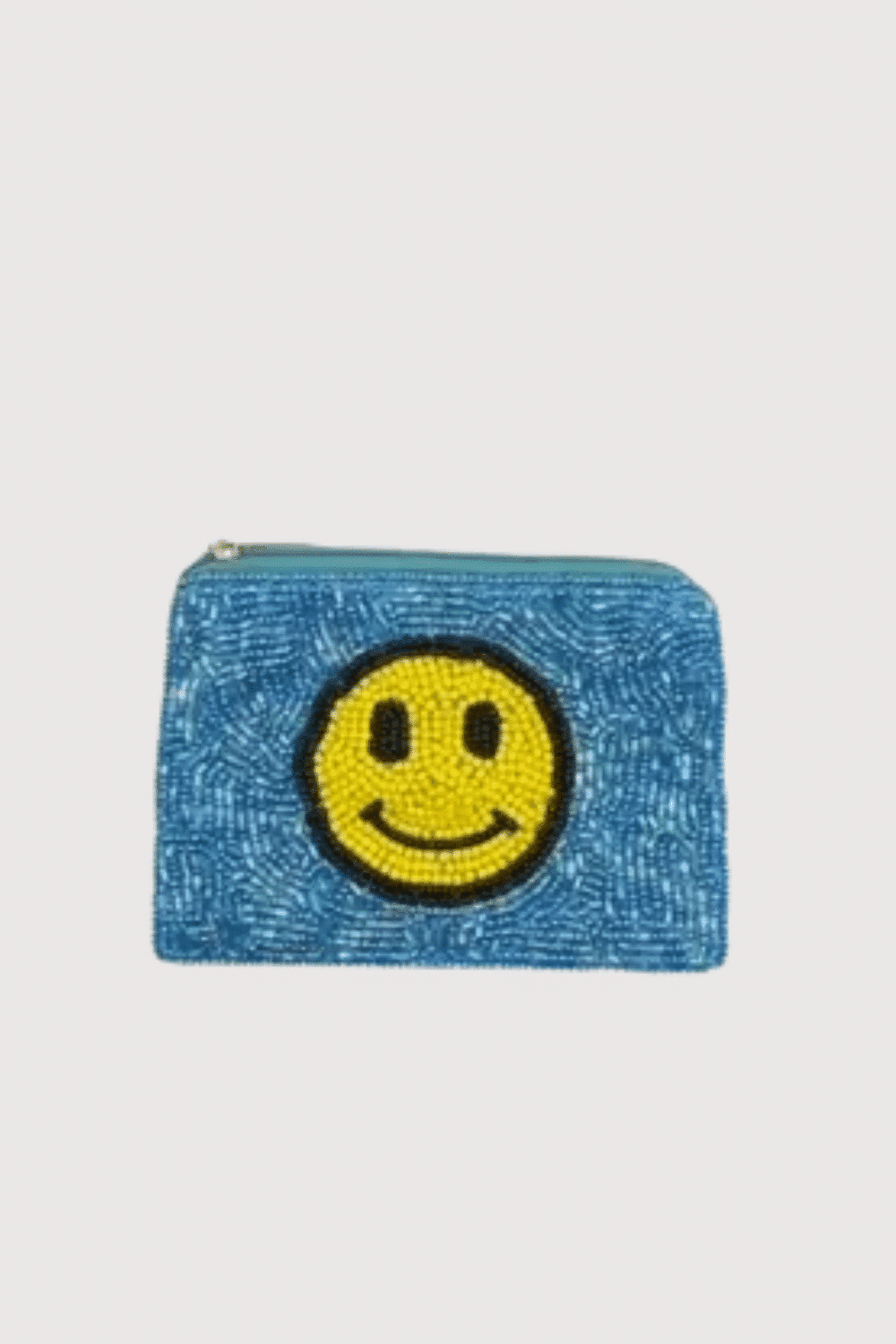 Smiley Face Beaded Mini Pouch