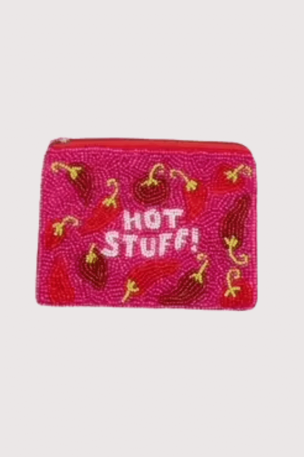 Hot Stuff Beaded Mini Pouch