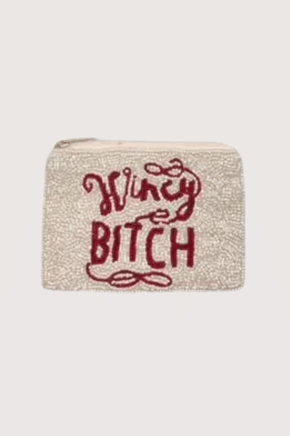 Winey Bitch Beaded Mini Pouch