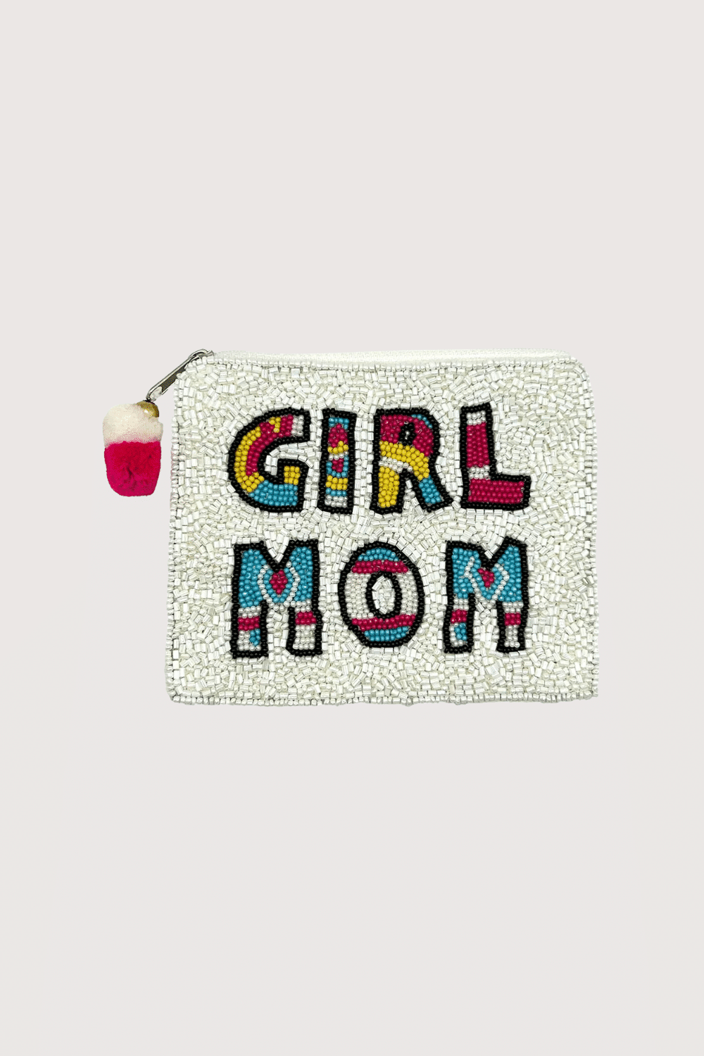 Girl Mom Beaded Pouch