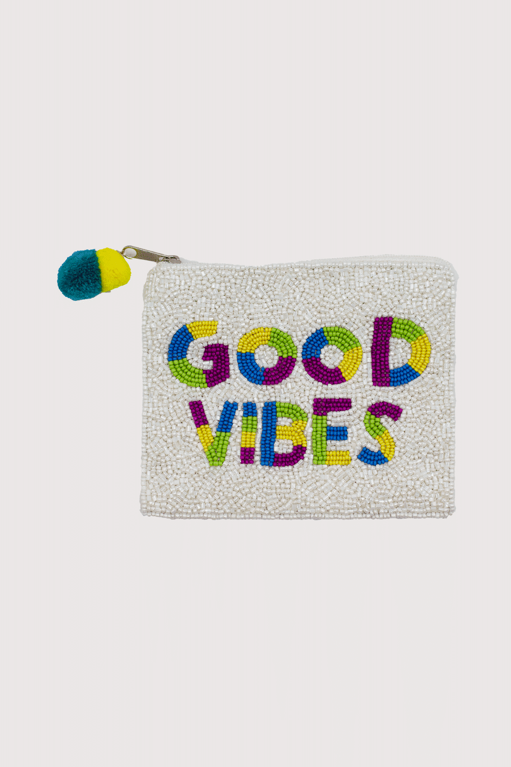 Good Vibes Beaded Pouch