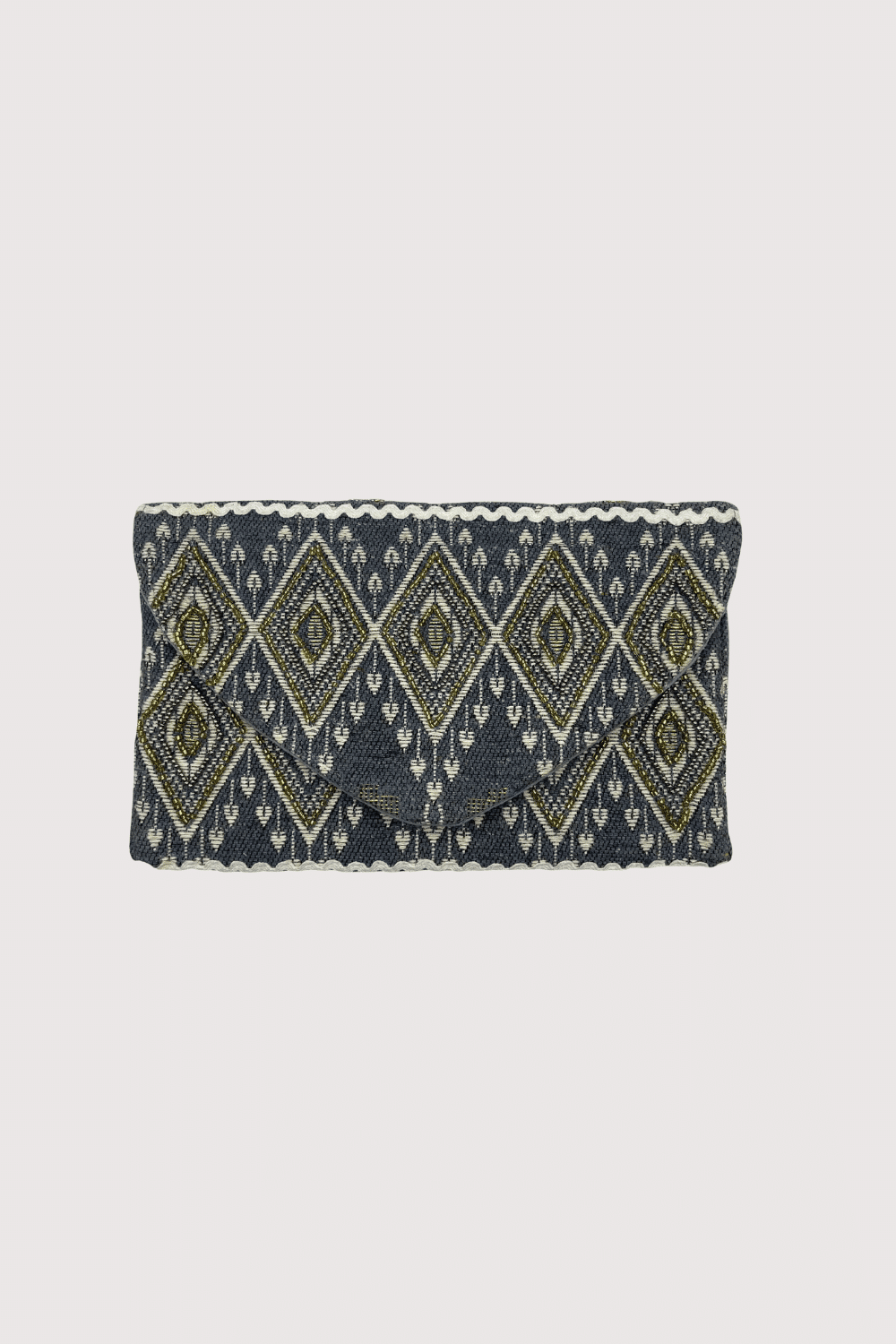 Denim Rhombus Clutch