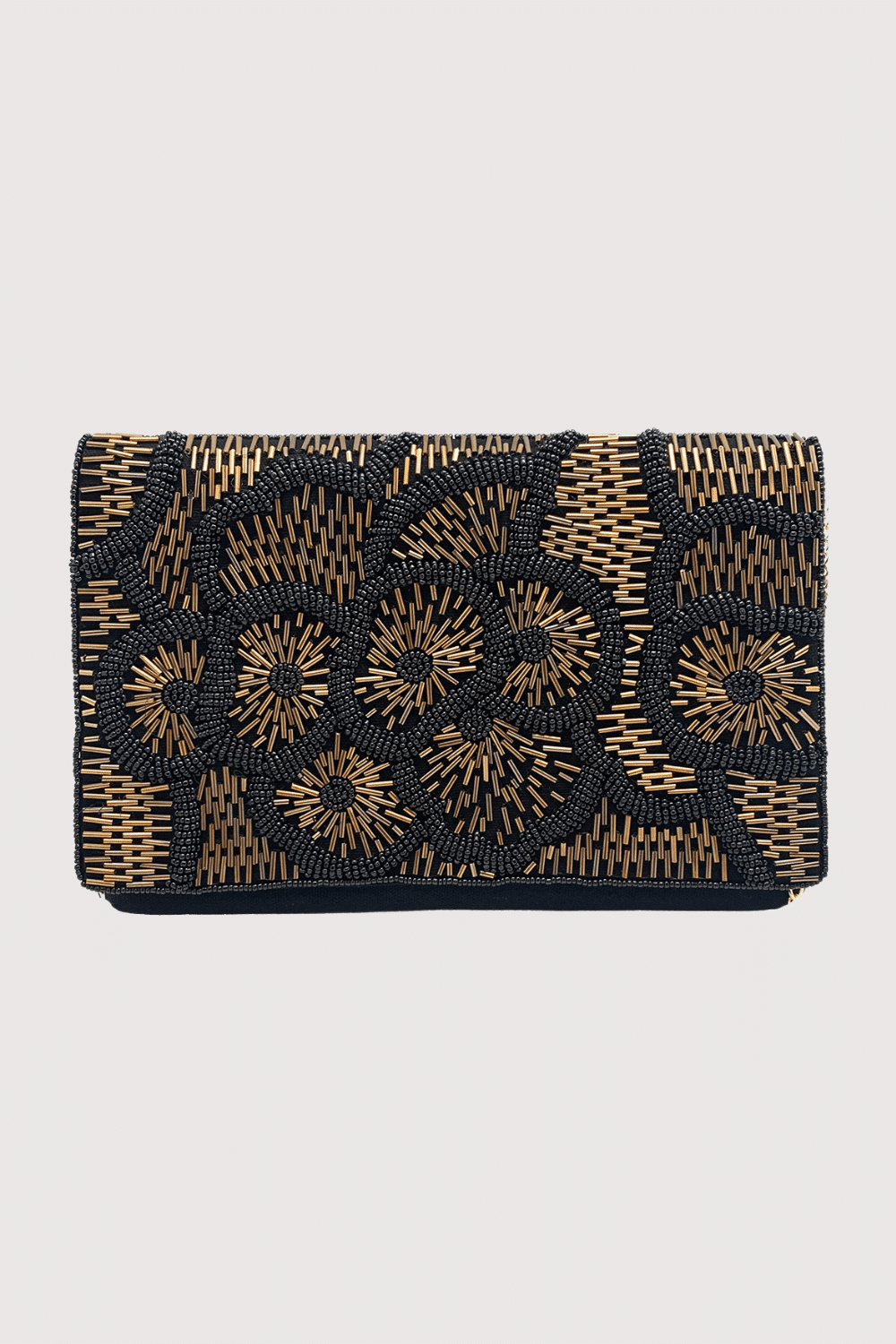 Bronze Beaded Clutch