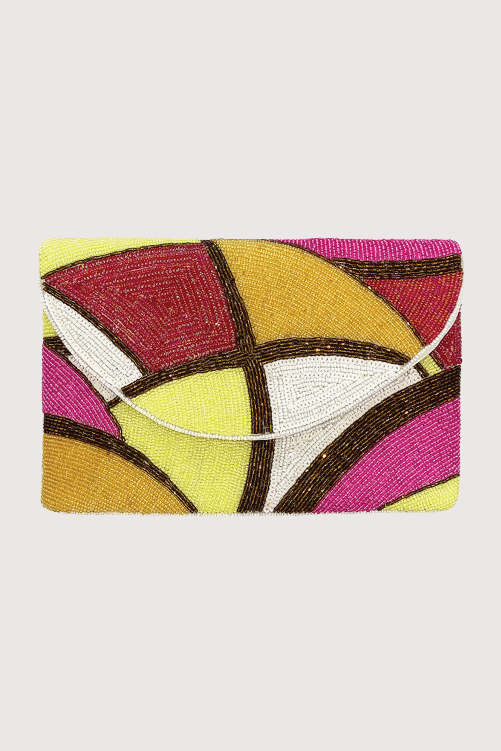 Multi Colored Abstract Beaded Clutch