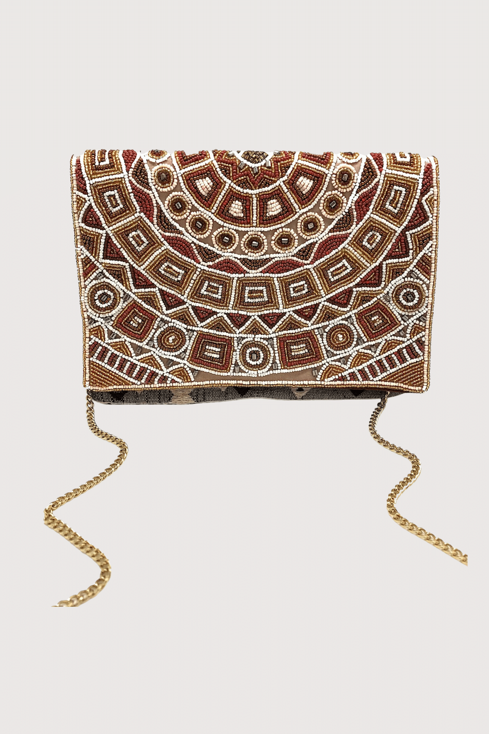 Aztec Beaded Clutch