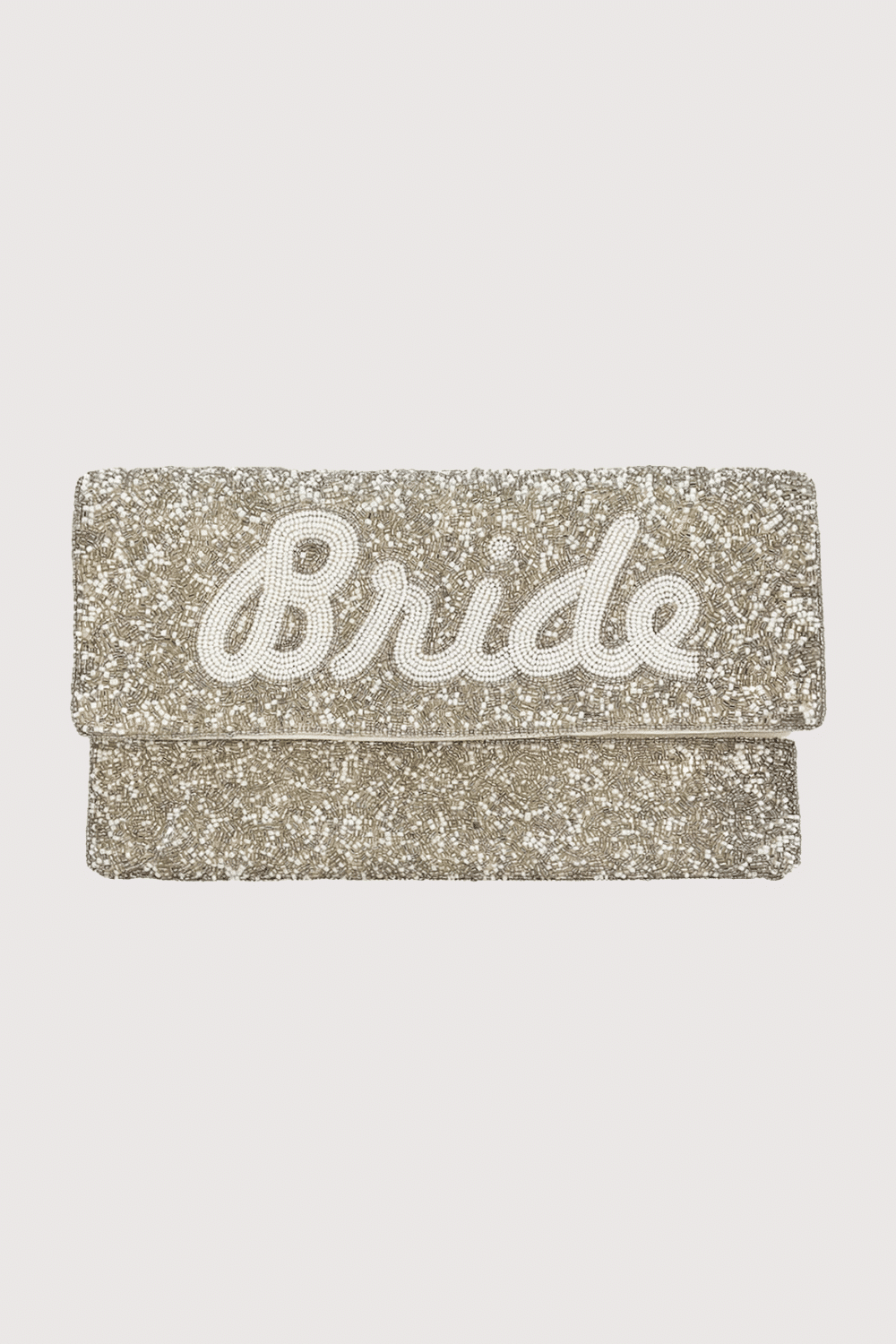 Silver Bride Beaded Clutch