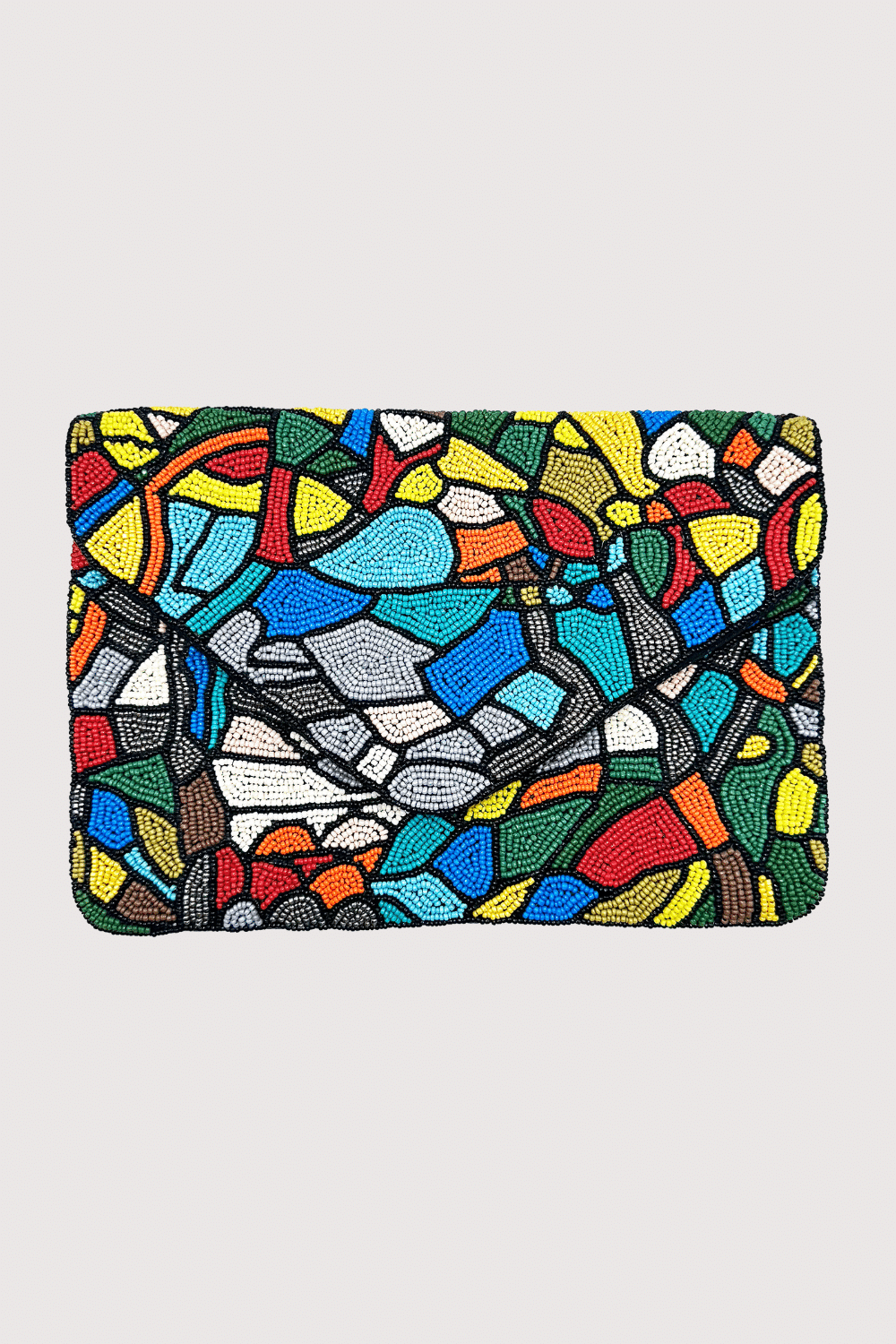Colorful Abstract Beaded Clutch