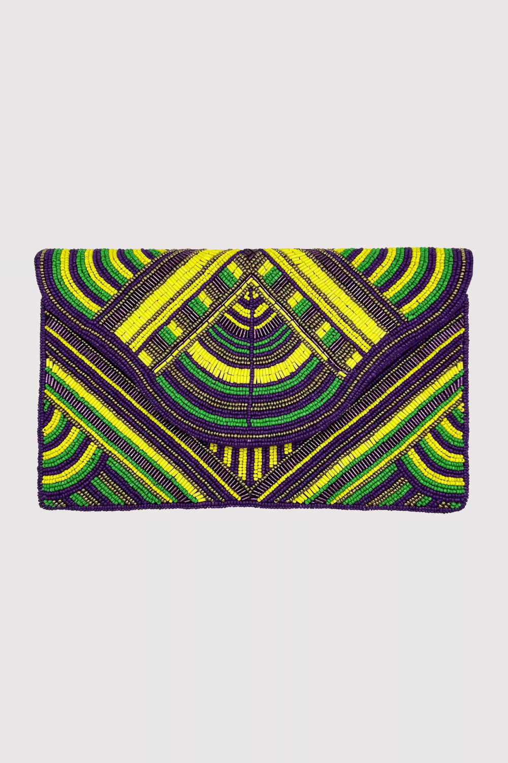 Mardi Gras Beaded Clutch