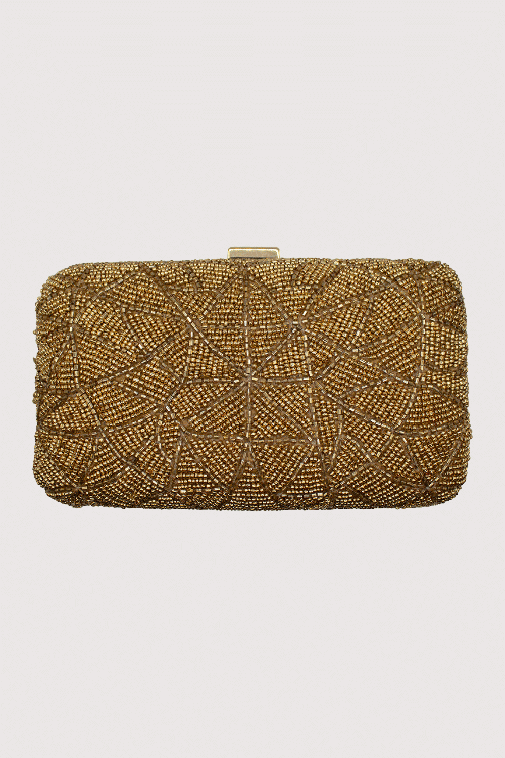 Egyptian Vintage Gold Beaded Hard Clutch