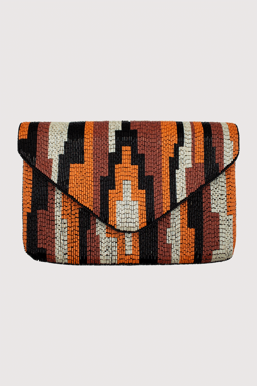 Earthy Vintage Beaded Clutch