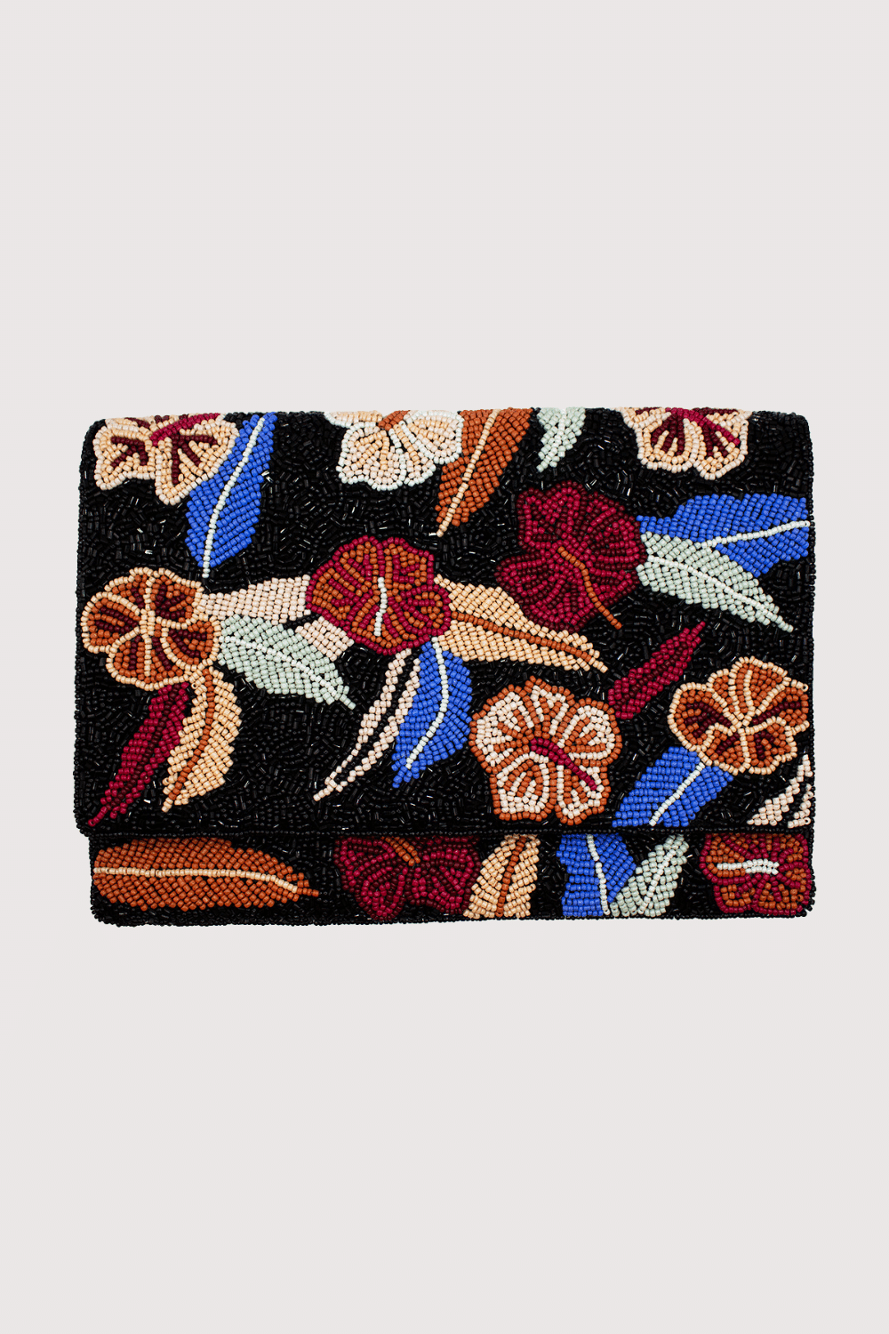 Hibiscus Flowers Beaded Clutch