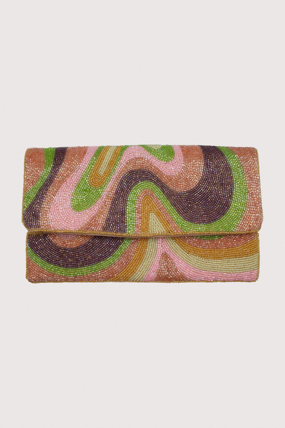 Groovy Waves Beaded Clutch