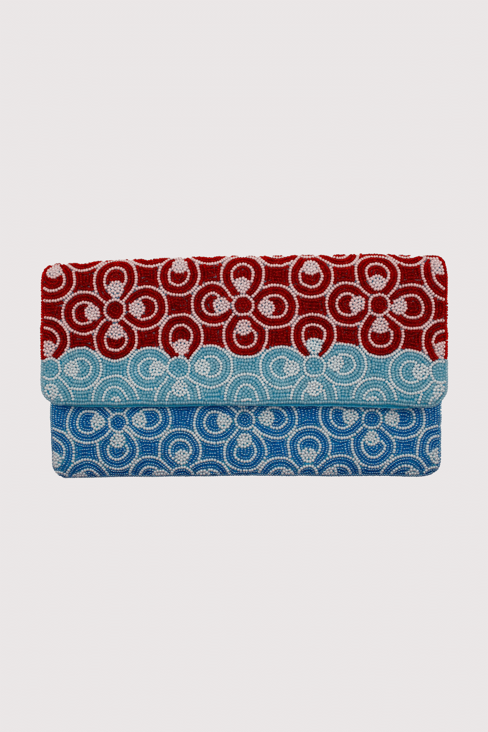 Tri-Color Beaded Clutch