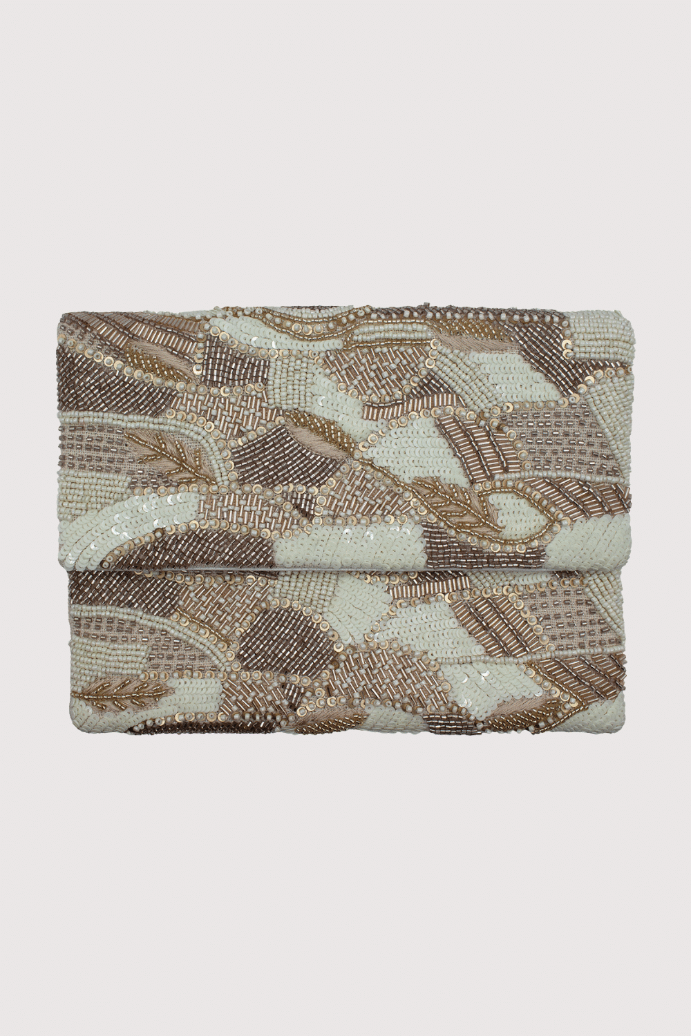 Abstract Tonal Beaded Clutch