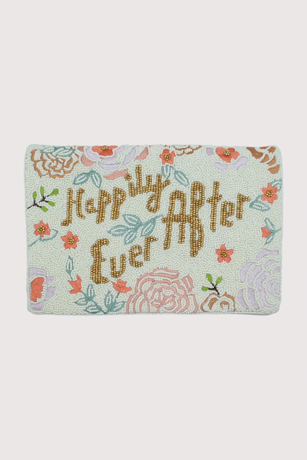 Floral Happily Ever After Beaded Clutch