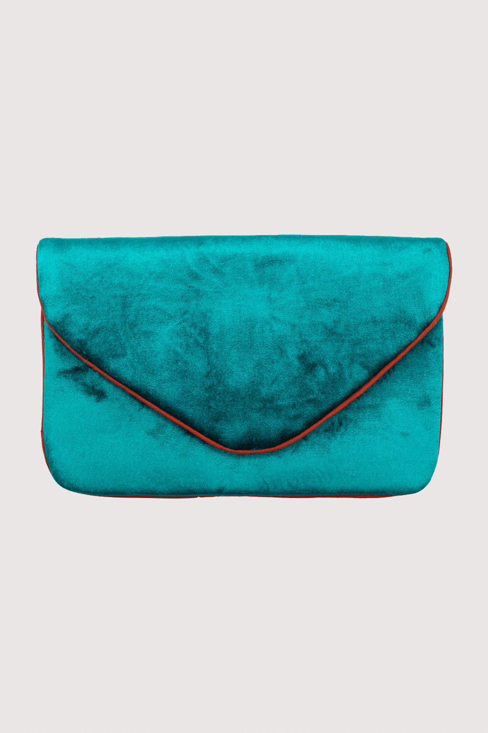 Turquoise Velvet Clutch