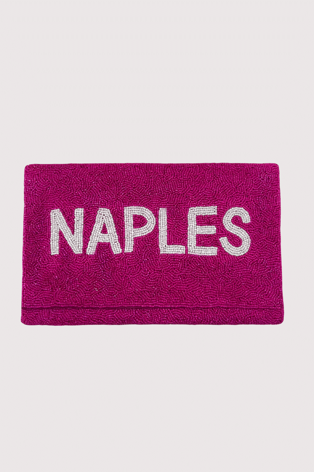 Naples Fuchsia Double Sided Beaded Clutch