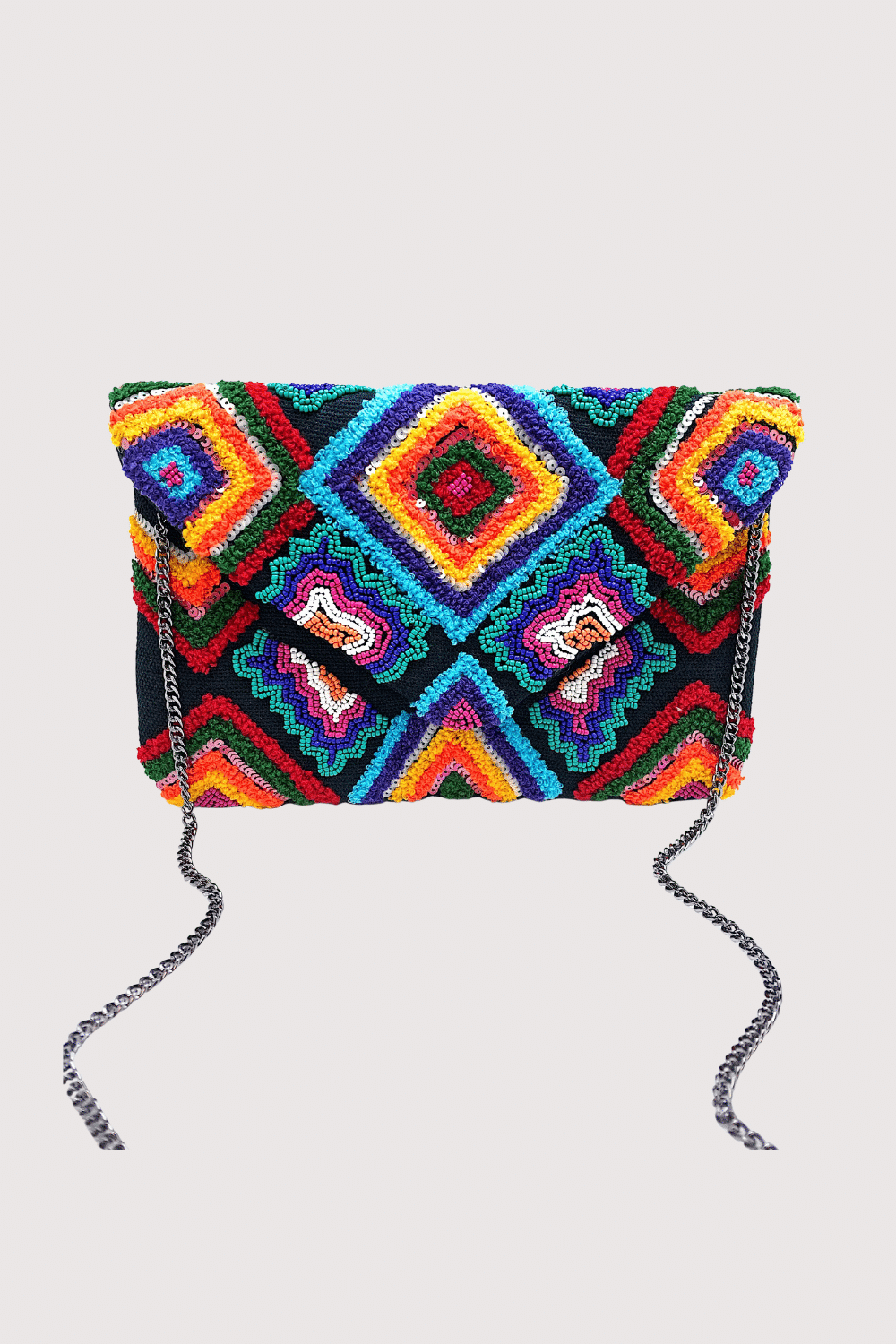 Multi Colored Diamond Clutch