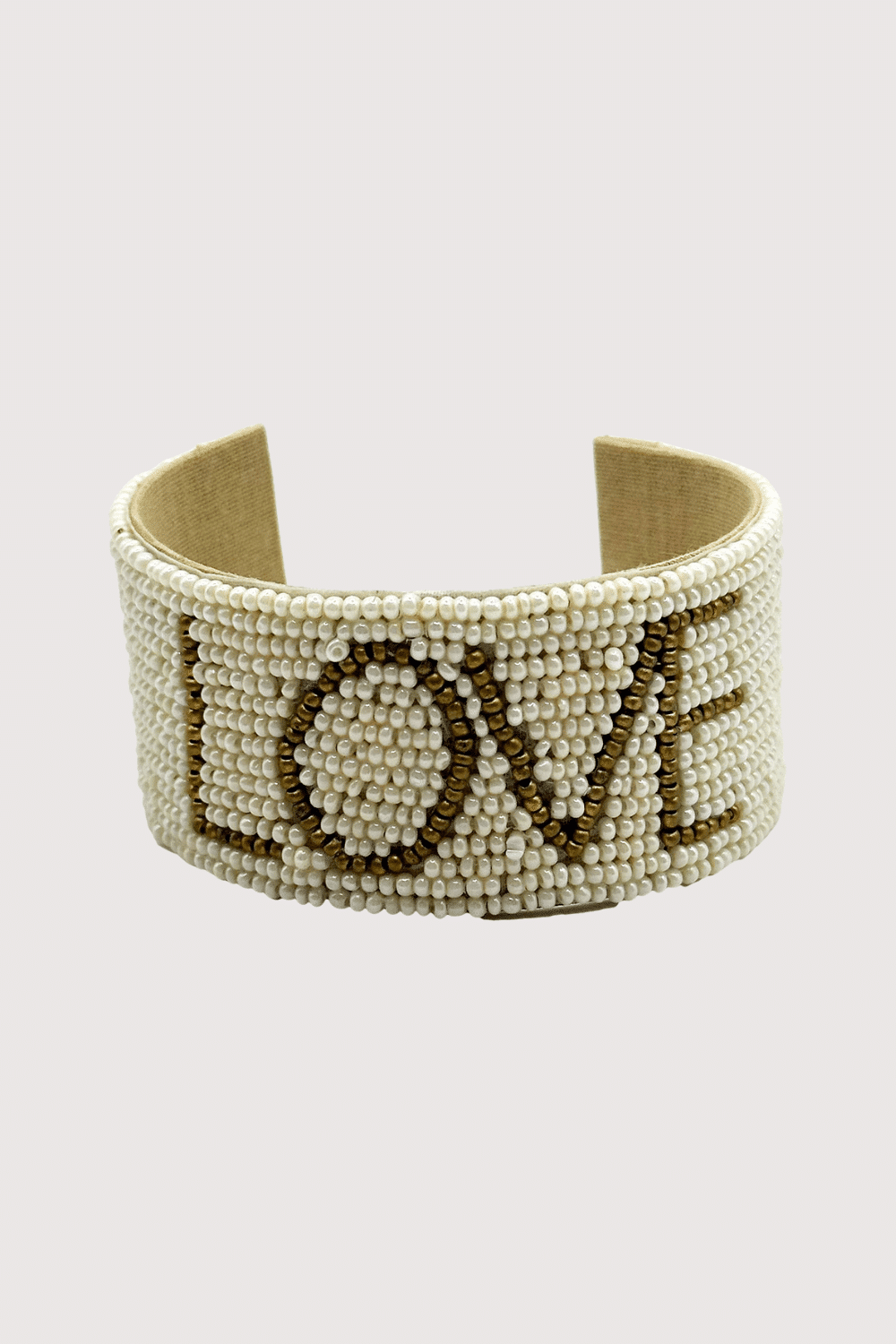 Love Beaded Cuff Bangle