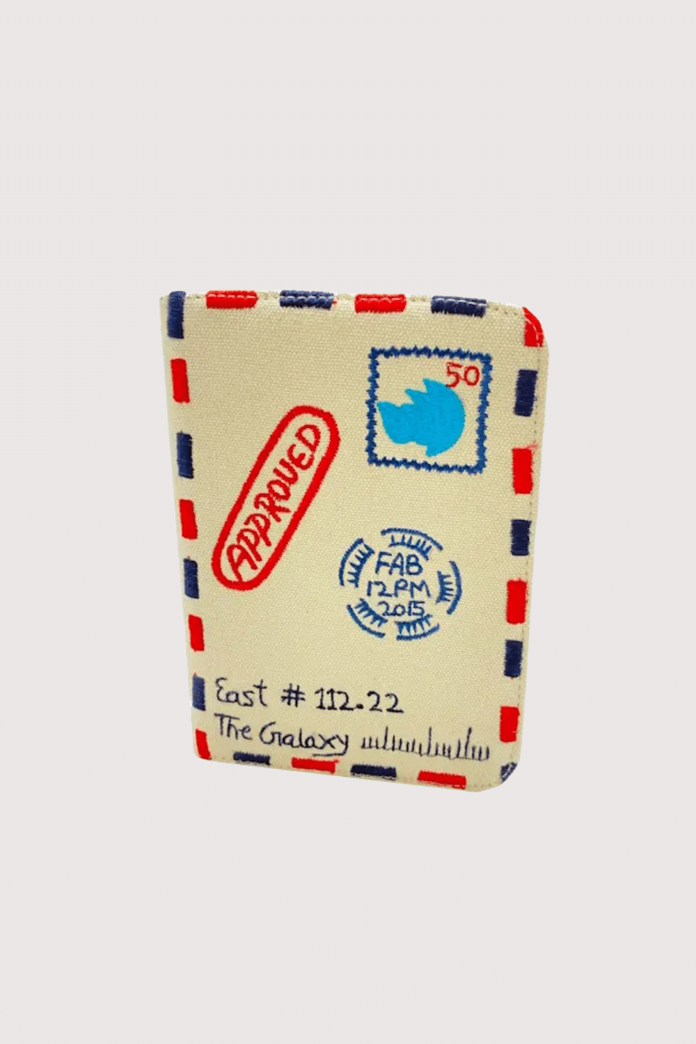 Beige, Red And Blue Travel Passport Cover