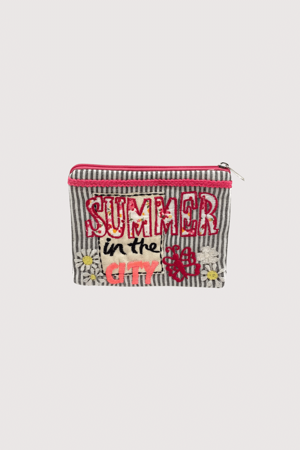 “Summer In The City” Embroidered Pouch