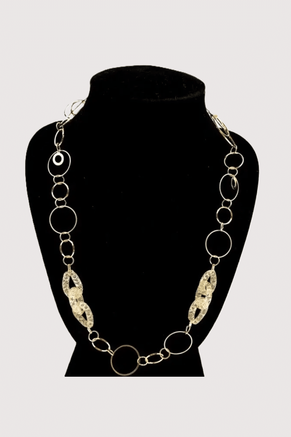 Crystal Mesh Gold Necklace