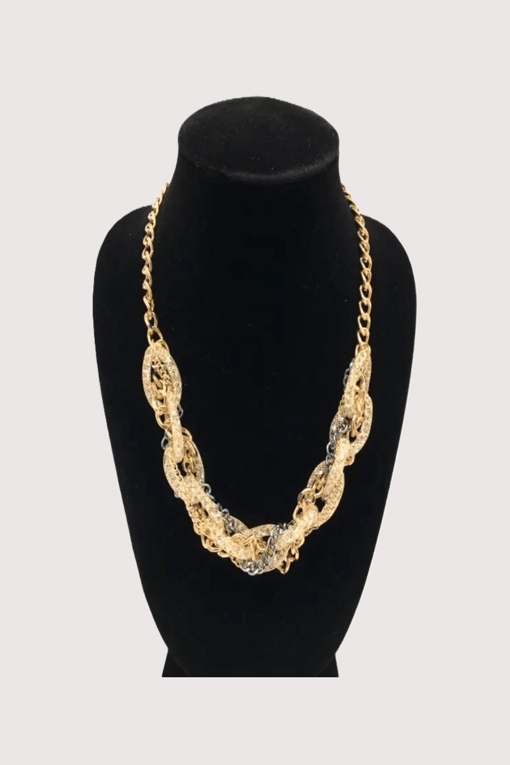 Crystal Mesh Gold Necklace