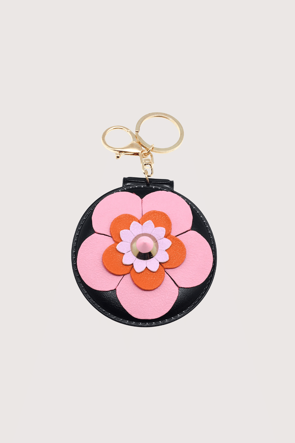 Charade Onyx Blossom Double Sided Compact Mirror