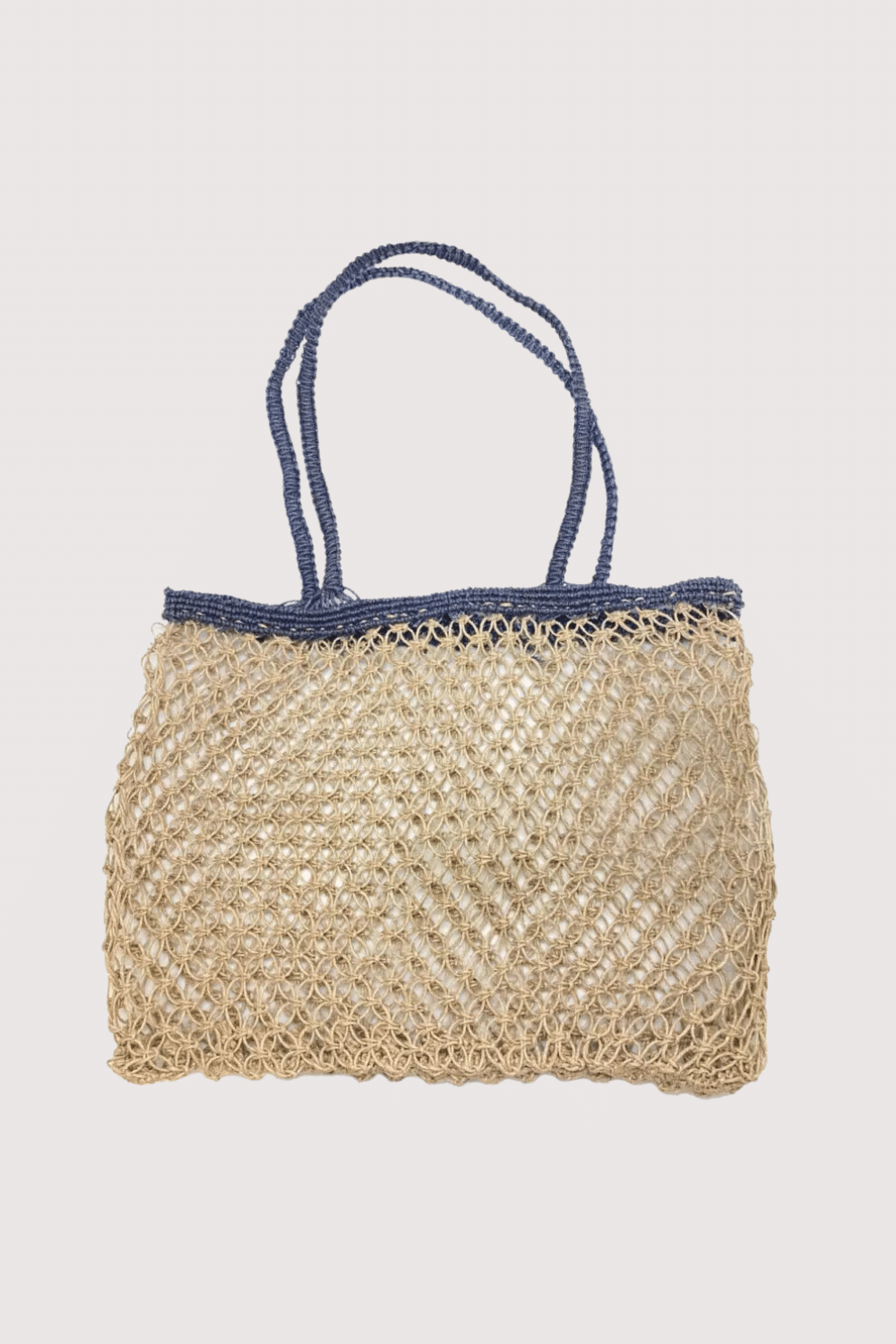 Brown And Navy Woven Tote