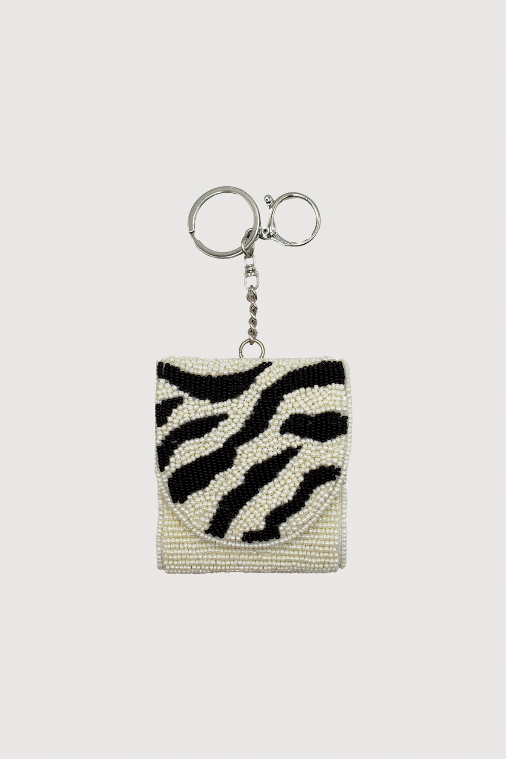 Zebra Beaded Airpod Holder