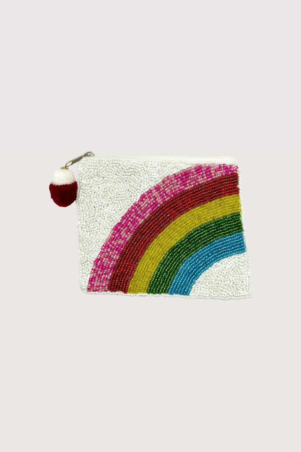 Rainbow Beaded Pouch