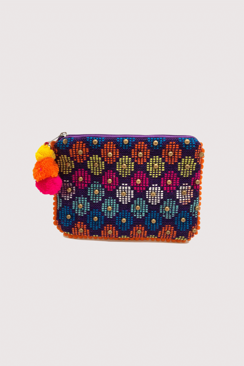 Multi Color Studded Pouch