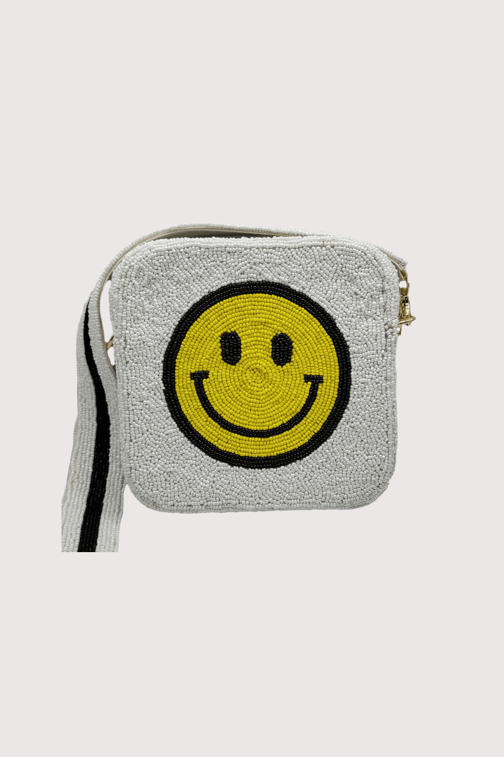 Smiley Face Double Sided Box Bag With Strap